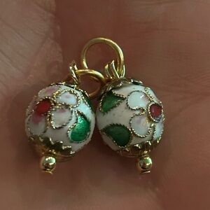 Cloisonné Bead Charms for Hoop Earrings-Boutique